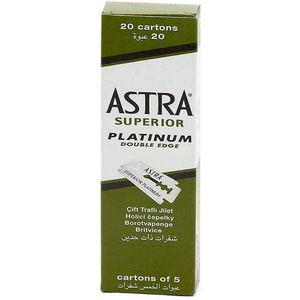 100 lames de rasoir de sécurité à double tranchant Astra Superior Premium Platinum - Product Image 1