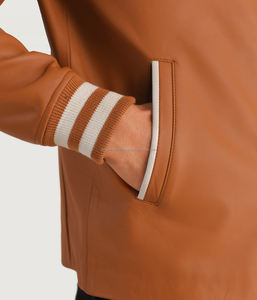 Camisas de cuero informales con estampado de béisbol personalizado de alta calidad, nuevo diseño de invierno, cuello mandarín, tela de Popelina, uso de cuero Natural - Product Image 3