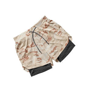 Pantalones cortos deportivos de algodón 100% informales de verano para hombre con logotipo personalizado, ropa de calle con patrón sólido a la moda con etiqueta privada - Product Image 3