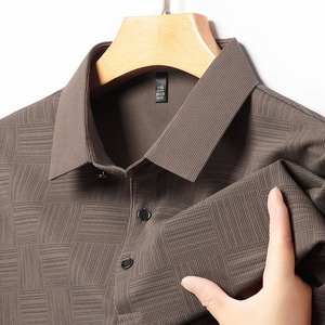 Nouveau POLO à manches courtes imprimé pour homme d'affaires décontracté Mode à manches courtes Haut confortable et respirant - Product Image 3