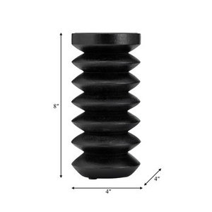 <b>Unique</b> Design Wooden Candle Holder with Black Finished Perfect for Wedding Parties and Christmas Decor Lightweight Object - Product Image 2