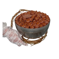 Moderna y Elegante Bandeja para Regalo de Chocolate Hecha a Mano, Ecológica, Libre de BPA, Apta para Lavavajillas, con Detalles Metálicos, Dulces Gourmet
