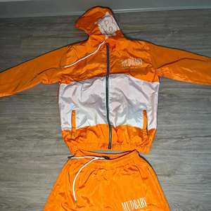 Costume de jogging en coton pour hommes, coupe ajustée, survêtement deux pièces 2023, tenue de sport personnalisée à blocs de couleurs - Product Image 1