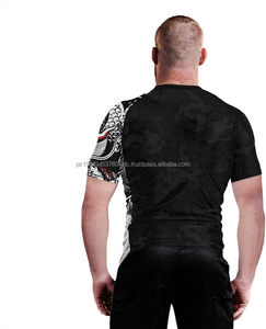 <b>Dragon</b> Men's Short Sleeve Compression Shirt Baselayer Skin Performance Fit Rash Guard for MMA BJJ Jiu Jitsu - Product Image 4