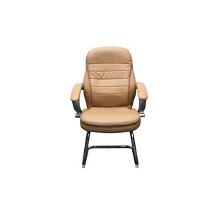 Sedia da Conferenza Bergamo Moderna Second Choice Beige, Comoda e Regolabile, in Acciaio, Alluminio e Cromo, con Seduta in Vera Pelle, per Scuola - Product Image 5