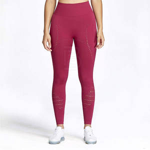 Leggings deportivos de LICRA de talla grande de cintura alta, pantalones de entrenamiento informales para otoño e invierno, técnicas sin costuras, cierre de cintura elástica para Yoga - Product Image 3