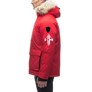 Nuevas chaquetas de plumón unisex para exteriores de material de poliéster/nailon, venta al por mayor, impresión personalizada, logotipo personalizado de alta calidad para unisex - Product Image 3