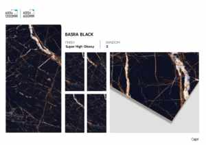 Carreaux de mur et de sol en porcelaine super noir brillant de luxe 24x48 pouces Surface polie Design moderne - Product Image 5