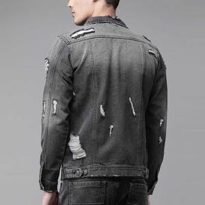 Chaqueta Vaquera Vintage para Hombre con Capucha, 100% Algodón Puro de Alta Calidad, con Cuello Alto y Logotipo Frontal - Product Image 2