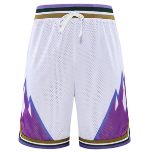 Shorts de basket-ball unisexes en maille sublimée de haute qualité, fabriqués en usine, écologiques, confortables, élastiques, pour l'entraînement, la remise en forme et la salle de sport - Product Image 1