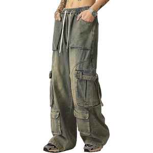 Pantalones vaqueros desgastados para hombre con estilo, pantalones vaqueros rasgados a la moda, ajustados, hechos a medida, al por mayor, para ropa de calle diaria informal - Product Image 5