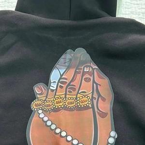 Sweat-shirts streetwear pour hommes en coton épais 100 % avec logo personnalisé brodé en 3D et sérigraphié, vente en gros - Product Image 4