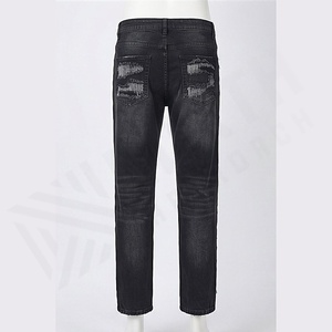 Jeans en denim 2025 pour hommes, pantalon slim, jeans skinny pour hommes, pantalon pour homme, vente en gros d'usine, respirant, droit, service OEM - Product Image 2