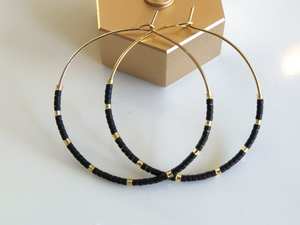 Boho ต่างหูลูกปัดด้วยการออกแบบสีฟ้าครามแอนดี้ cascading Fringe, เครื่องประดับของขวัญที่ไม่ซ้ำกัน - Product Image 5