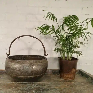 ชามไม้ด้ามจับเหล็กสไตล์วินเทจสไตล์โบราณอุปกรณ์ตกแต่งบ้านสำหรับร้านอาหารโรงแรมได้รับแรงบันดาลใจจากศิลปะ - Product Image 1