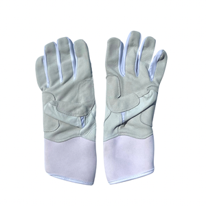 <b>White</b> & Pink Color Combo <b>Long</b> Cuff Leather Batting <b>Gloves</b> New Leather Batting <b>Gloves</b> - Product Image 6