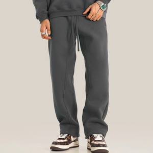 Pantalones deportivos de chándal de gran tamaño para hombre, pantalones casuales, pantalones de pierna recta, gruesos para forro polar de invierno - Product Image 1