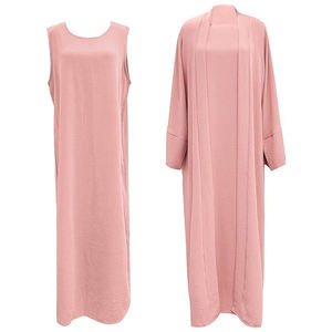 Abaya New Design Eid Dubai Islamic Elegant Modest Custom <b>Women</b> Muslim Dress Simple Chiffon Open <b>Kaftan</b> - Product Image 6