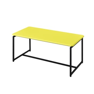 Ensemble de 3 tables basses et d'appoint écologiques et modernes en métal jaune pour salon - Product Image 1