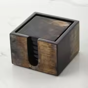 Dessous de verre en corne naturelle Belle couleur Vente chaude d'ustensiles de cuisine Dessous de verre en corne de table par l'artisanat en croissant - Product Image 5