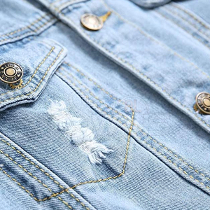 New Fashion High Quality <b>Men's</b> Winter Denim <b>Jacket</b> Casual Custom Made Button Detail Windproof Eco-Friendly Wholesale Price Hot - Product Image 4