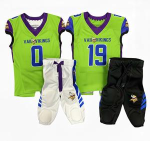 บริการ OEM ราคาถูก เสื้อฟุตบอลอเมริกันพิมพ์ลายดิจิทัล ชุดทีม ไซส์ใหญ่ ระบายอากาศ แห้งเร็ว โพลีเอสเตอร์ 100% สำหรับทุกเพศ - Product Image 2