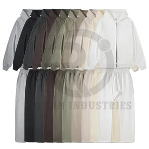 Trajes de chándal para hombre con logotipo personalizado de fábrica de Pakistán, conjuntos de Jogger de etiqueta privada, chándales de lana de tecnología Premium de algodón tejido - Product Image 6