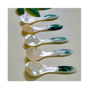 Opción de logotipo de cucharas de nácar grabadas personalizadas para marca de restaurante de hotel, solución de vajilla única y sostenible - Product Image 3