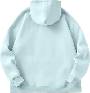 Sudadera con capucha de algodón 100% con patrón sólido personalizado para hombre, ropa de calle negra con media cremallera y hombros caídos, accesorio de temporada de invierno - Product Image 4