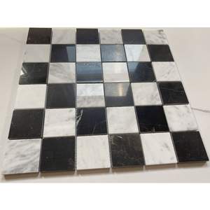 Carreaux de marbre noir Carrara White Nero Marquina de taille personnalisée, carreaux de marbre blanc noir décor à la maison, carreau de marbre blanc noir - Product Image 5
