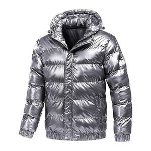 Veste à capuche à manches longues avec fermeture éclair sur le devant pour hommes Vestes pour hommes Respirante Couleur unie Séchage rapide Nouveau design Veste matelassée - Product Image 1
