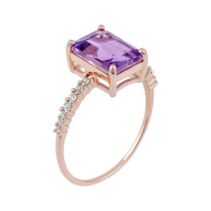 Países de Canadá Aguamarina Pera Corte Solitario Compromiso Anillo Bypass con Moissanite March Birthstone - Product Image 5