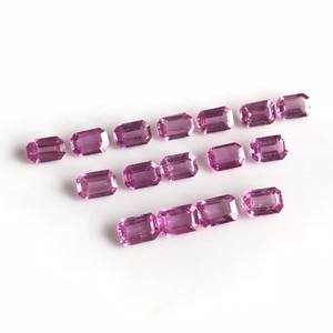 พลอยไพลินสีชมพูธรรมชาติทรงแปดเหลี่ยมเจียระไน ขนาด 3 มม.-18 มม. ผ่านการรับรองจากผู้ตรวจสอบบุคคล  ผ่านการเคลือบแว็กซ์/น้ำมัน  ขายส่งสำหรับทำเครื่องประดับ - Product Image 5