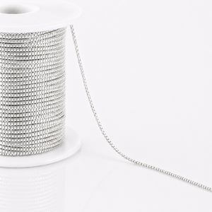 925 Ayar Gümüş 0.8mm Kutu Zincir Kolye Kadın Erkek Minimalist Kare Yılan Zinciri Zarif Takı Hediyesi Toptan ODM OEM - Product Image 1