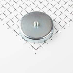 Ferrit Gripper Piatto Ø57x10,5mm con Perno Filettato - Product Image 1