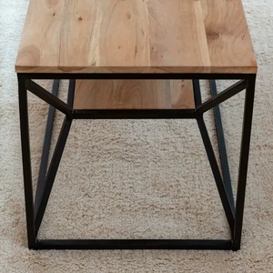 Mesa de Centro Moderna de Dos Niveles de Madera Maciza - Muebles para el Hogar Duraderos y Ecológicos - Product Image 5