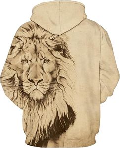 Sudadera con Capucha para Hombre, 100% Algodón, con Bolsillos Estampados, Forro Polar Cálido, Tallas Grandes - Product Image 6