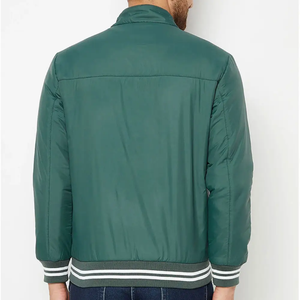 Chaqueta de bombardero de invierno ecológica frontal con soporte de algodón orgánico/LICRA estampada personalizada para hombre, estilo callejero, ligera y transpirable - Product Image 4