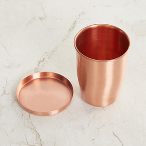 Copper Tumbler With Lid Leak Proof Health Conscious Benefits Copper Vessel For Home Kitchen Wedding Usage Gifts Purpose <b>Glasses</b> - Product Image 2