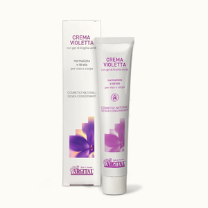 Argital 50ml crema violeta natural calmante para el rostro con extractos de plantas para la hidratación y el cuidado diario de la piel sensible. - Product Image 1