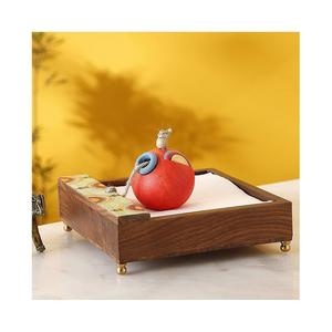 Porta Servilletas y Cubiertos de Madera Hecho a Mano, Estilo Rústico de Alta Calidad |   Soporte Decorativo Portátil para Mesa de Cocina - Product Image 6