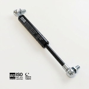 Resorte de Gas de Acero Negro MotionStruts LS06BJ-65-195-F1, Varilla QBQ de 15mm, 195mm (7.68in), 50N-400N para Muebles, Puertas de Armarios y Caravanas - Product Image 1