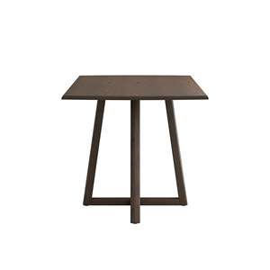 Table à manger minimaliste en bois massif, rectangulaire, 4 places, mobilier de salle à manger moderne, design stable - Product Image 5