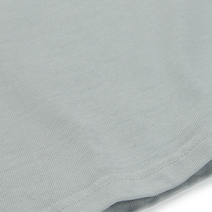 300 GSM 'Neutral Gray' Camiseta Tela pesada Cuello acanalado grueso Algodón orgánico peinado Liso Sin etiqueta - Product Image 4