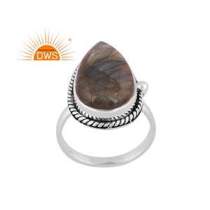 Best Selling Sterling Silver Natural <b>Labradorite</b> Gemstone Stackable <b>Ring</b> Custom Jewelry For Women Gift For Her - Product Image 1