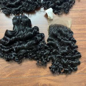 Máquina de rizado de vapor negro, cabello humano vietnamita, paquete de trama, color negro - Product Image 4