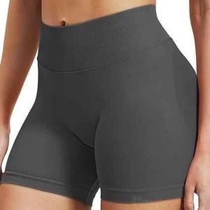 Shorts de yoga pour femmes en tissu doux de qualité supérieure, couleur unie, impression par décharge, vente en gros directe d'usine, personnalisable - Product Image 5