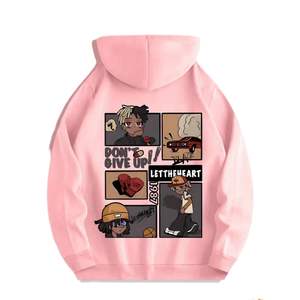 Sweat à capuche lourd imprimé numériquement pour hommes Design personnalisé Pull Over Sweat à capuche à poche kangourou Motif solide Tissu doux et confortable - Product Image 6