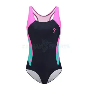 Wholesale Girls Bathing Suits Toddler 1 Piece Swimsuits Sleeveless Swimwear Sublimated Swim Suits