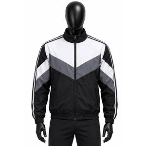 Veste de survêtement unisexe de haute qualité 100% laine, entièrement zippée, coupe ample, imperméable, coupe-vent, pour l'hiver - Product Image 1